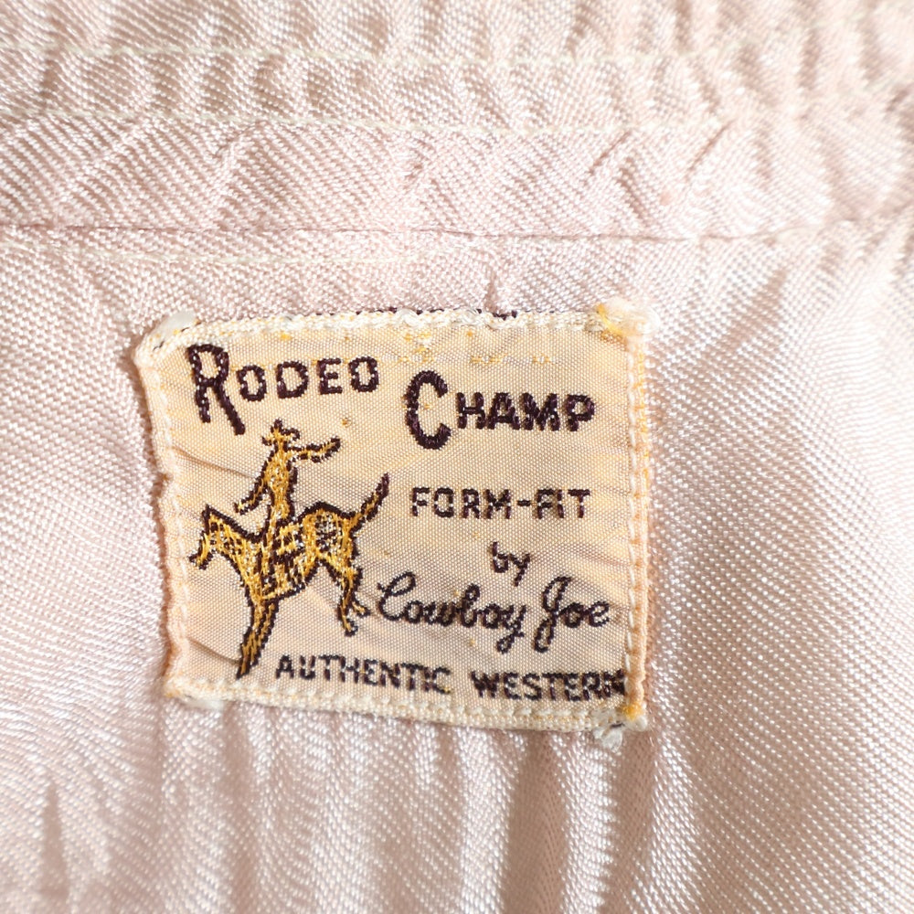 VINTAGE(ヴィンテージ) 推定 50S Cowboy Joe カウボーイジョー フラワーエンブロイダリー 長袖ウエスタンシャツ ホワイト