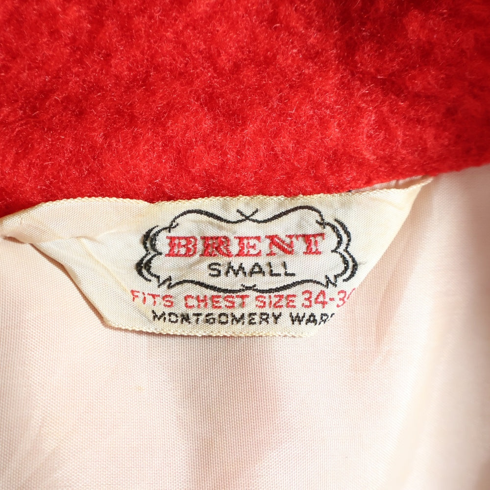 VINTAGE(ヴィンテージ) 50S VINTAGE BRENT ヴィンテージ ブレント ウール ジップアップジャケット レッド