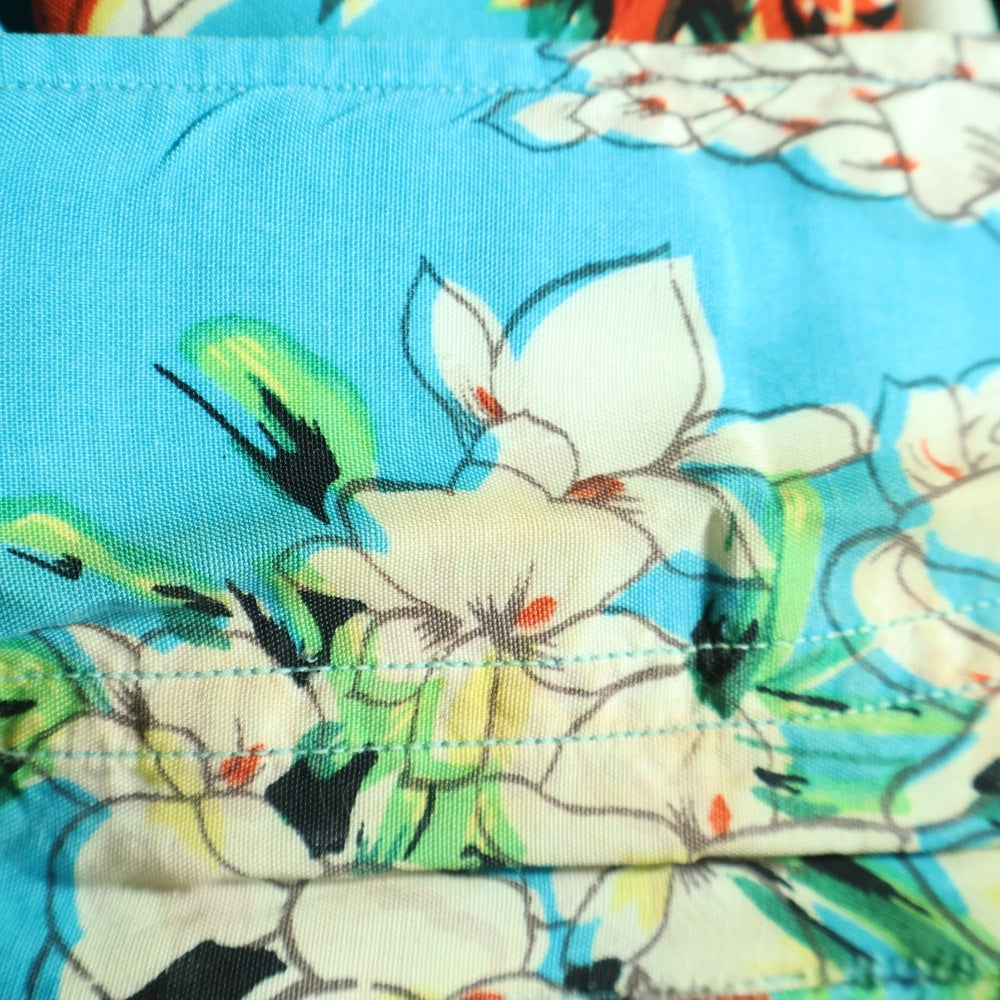 VINTAGE(ヴィンテージ) 60S VINTAGE LUAU ヴィンテージ 総柄 半袖アロハシャツ ブルー