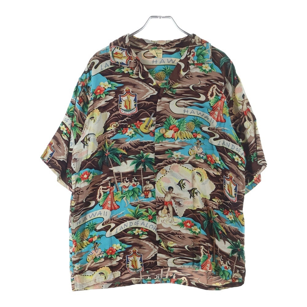SUN SURF(サンサーフ) RAYON S/S HAWAIIAN SHIRT レーヨン ハワイアン アロハシャツ ブラウン SS30694