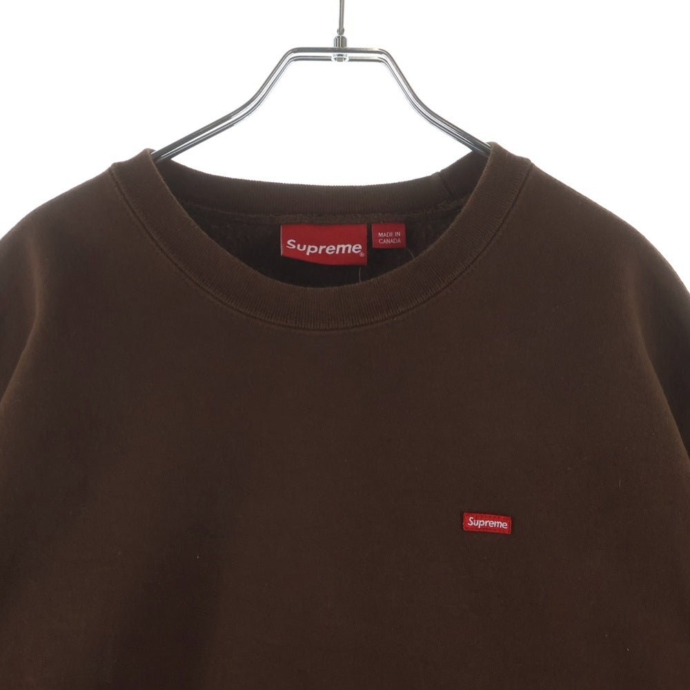 SUPREME(シュプリーム) 22AW Small Box Crewneck スモールボックスロゴ プルオーバークルーネックスウェットシャツ トレーナー ブラウン