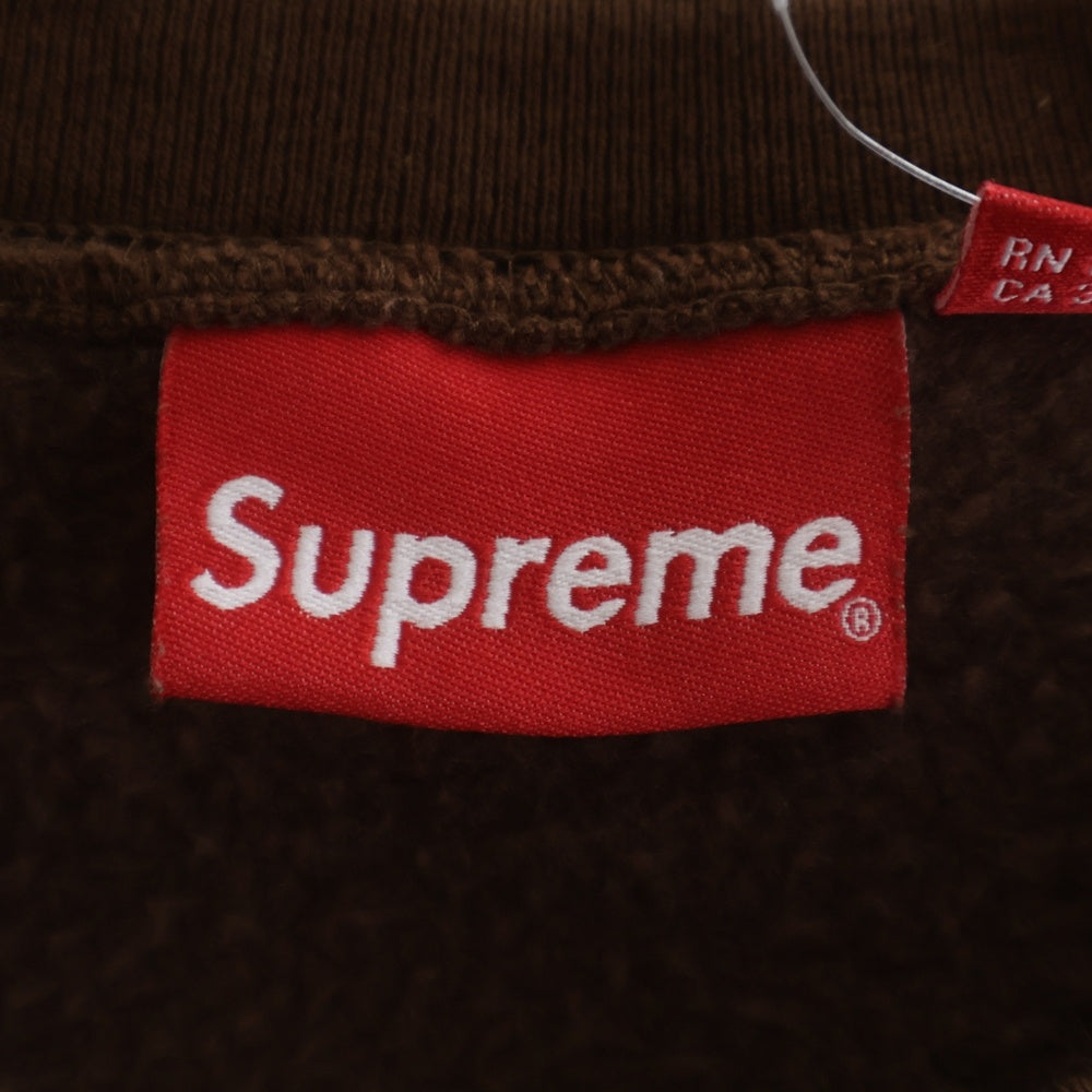 SUPREME(シュプリーム) 22AW Small Box Crewneck スモールボックスロゴ プルオーバークルーネックスウェットシャツ トレーナー ブラウン