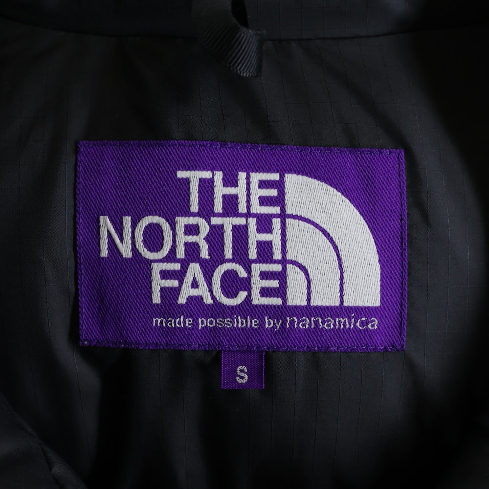 THE NORTH FACE PURPLE LABEL(ノースフェイスパープルレーベル) MOUNTAIN DOWN LEATHER JACKET マウンテン レザー フーデッドダウンジャケット ブラック ND2868N