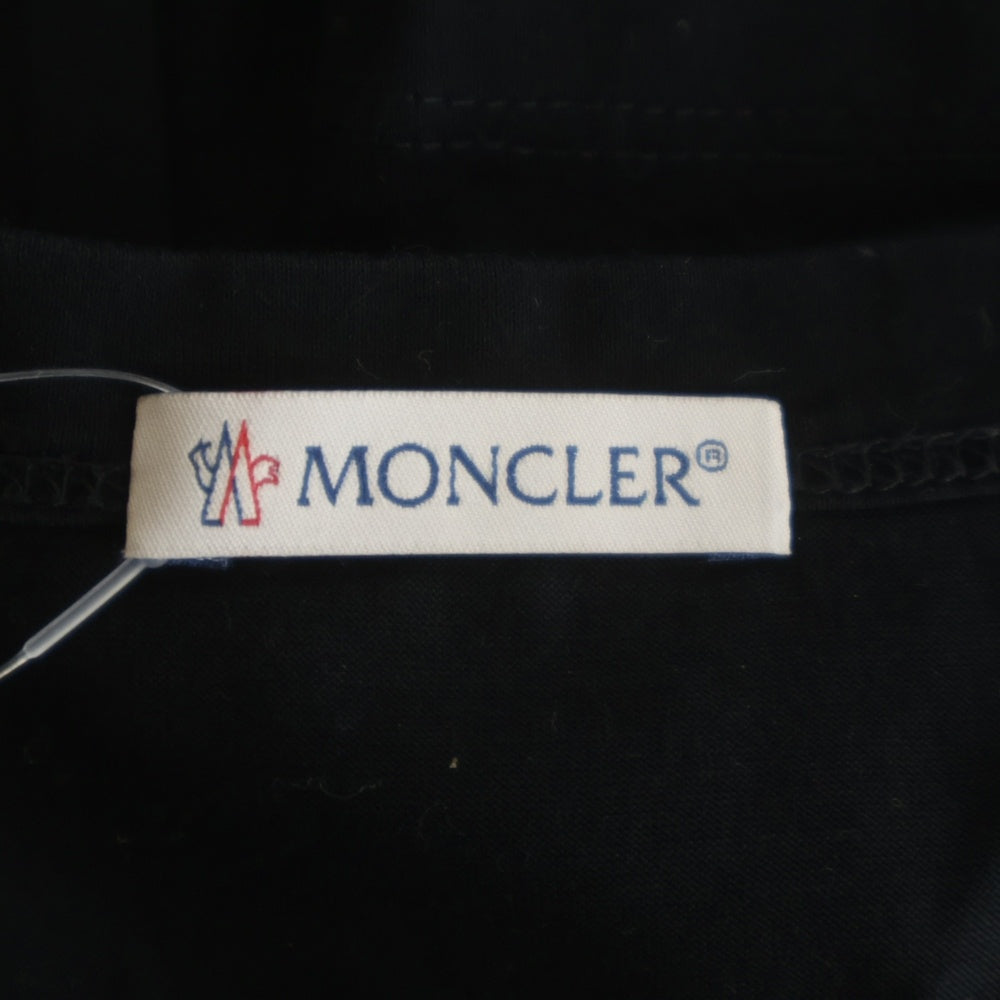 MONCLER(モンクレール) 18AW MAGLIA マグリア ロゴワッペン クルーネック半袖Tシャツ カットソー ブラック D20918032500