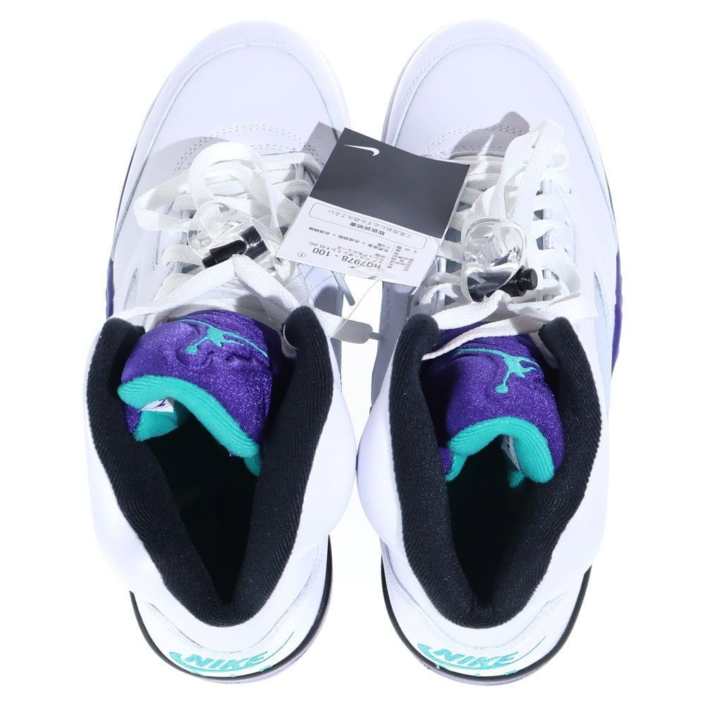 NIKE(ナイキ) AIR JORDAN 5 RETRO GRAPE エアジョーダン5 ハイカットスニーカー パープル/ホワイト US10.5/28.5cm HQ7978-100