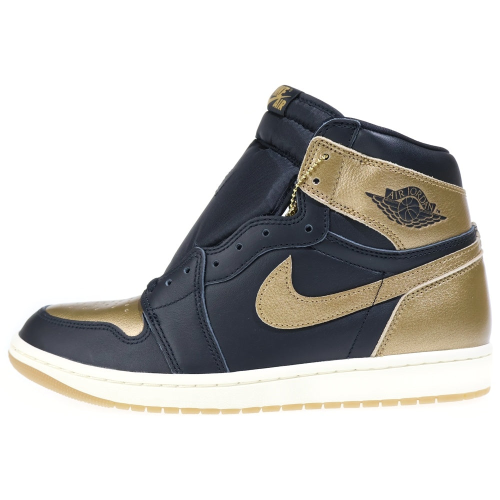 NIKE(ナイキ) AIR JORDAN 1 RETRO HIGH OG エアジョーダン1 レトロ ハイカットスニーカー ブラック/ゴールド US10.5/28.5cm DZ5485-071