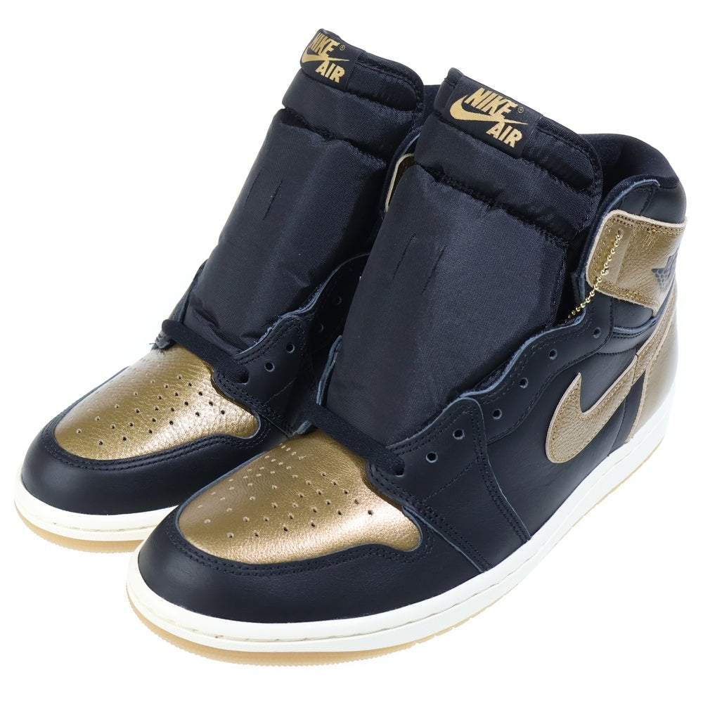 NIKE(ナイキ) AIR JORDAN 1 RETRO HIGH OG エアジョーダン1 レトロ ハイカットスニーカー ブラック/ゴールド US10.5/28.5cm DZ5485-071