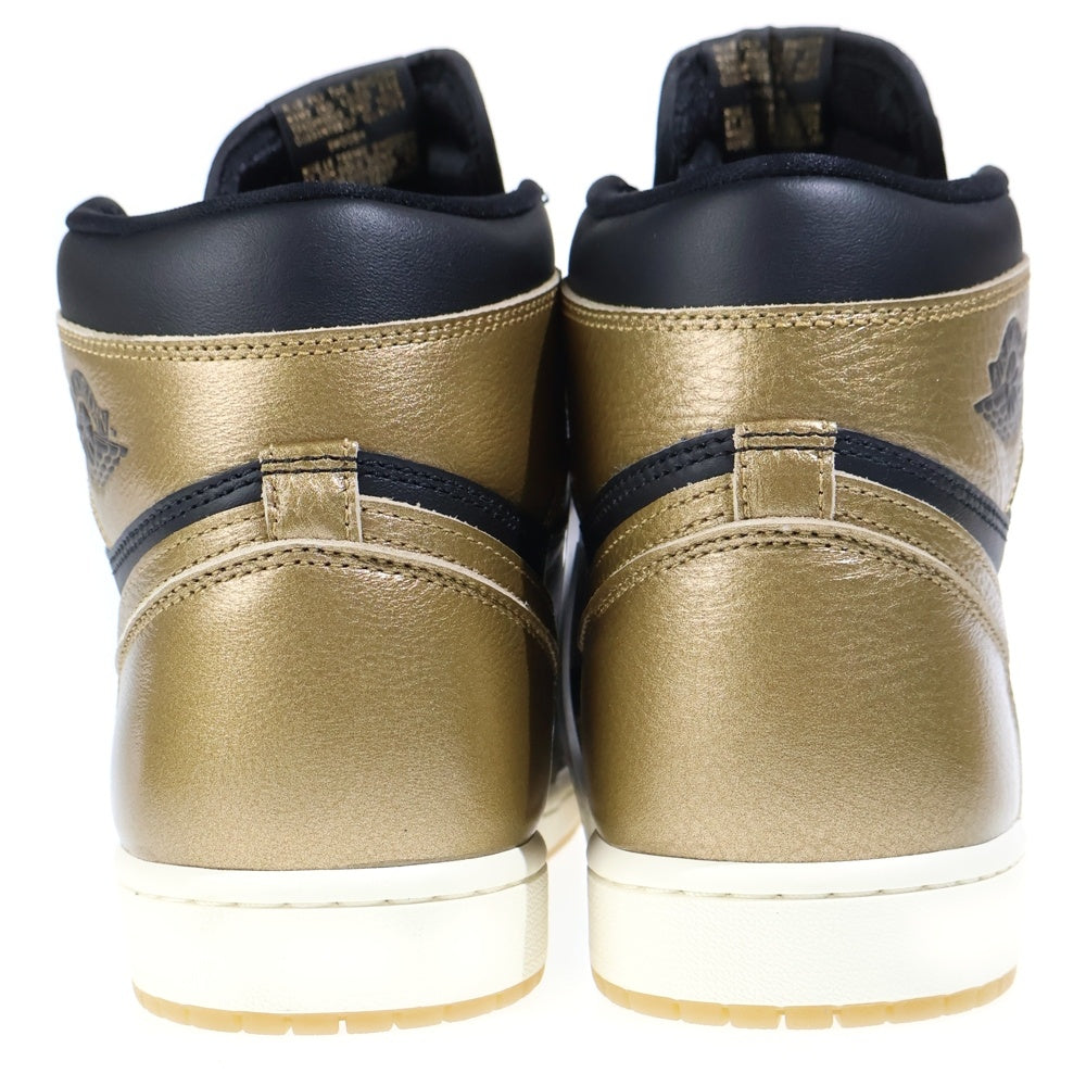 NIKE(ナイキ) AIR JORDAN 1 RETRO HIGH OG エアジョーダン1 レトロ ハイカットスニーカー ブラック/ゴールド US10.5/28.5cm DZ5485-071