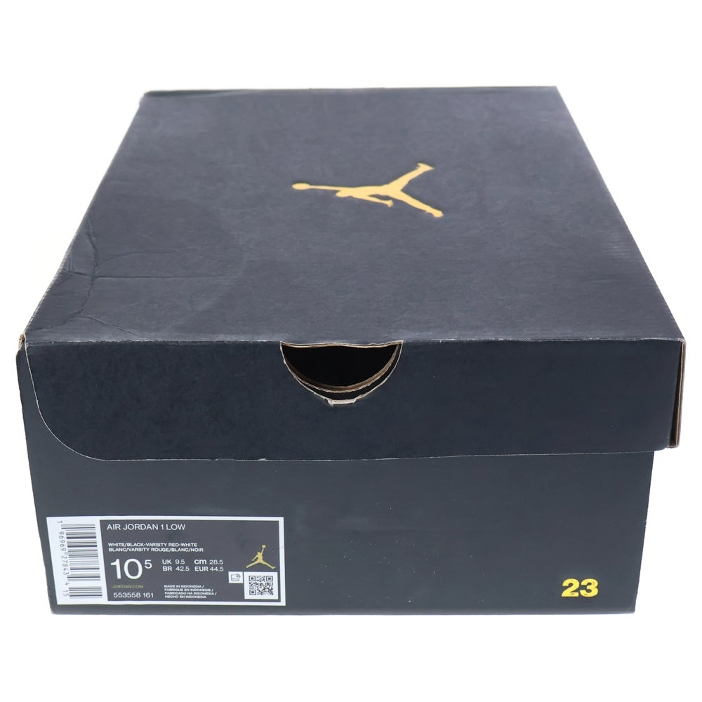 NIKE(ナイキ) AIR JORDAN 1 LOW BRED TOE エアジョーダン1 ブレッドトゥ つま黒 ローカットスニーカー ブラック/レッド/ホワイト US10.5/28.5cm 553558-161