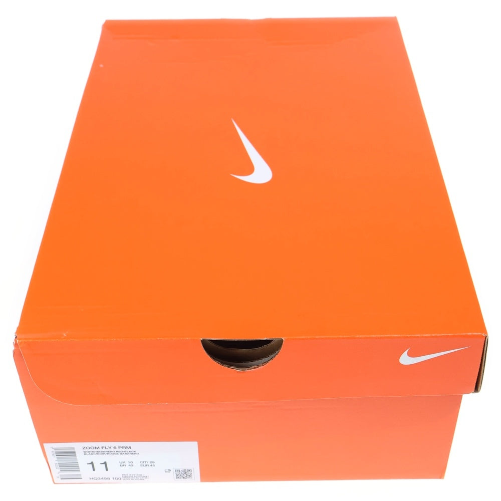 NIKE(ナイキ) ZOOM FLY 6 PRM ズームフライ6 ローカットスニーカー ホワイト/オレンジ ローカットスニーカー US11/29cm HQ3498-100