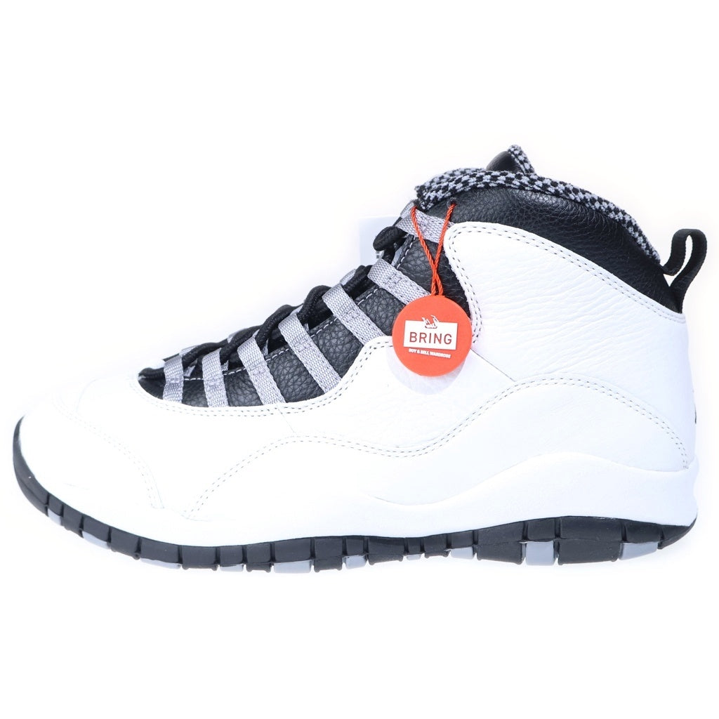 NIKE(ナイキ) AIR JORDAN 10 RETRO OG STEEL エアジョーダン10 レトロ スティール ハイカットスニーカー ホワイト/ブラック US10.5/28.5cm HJ6779-104