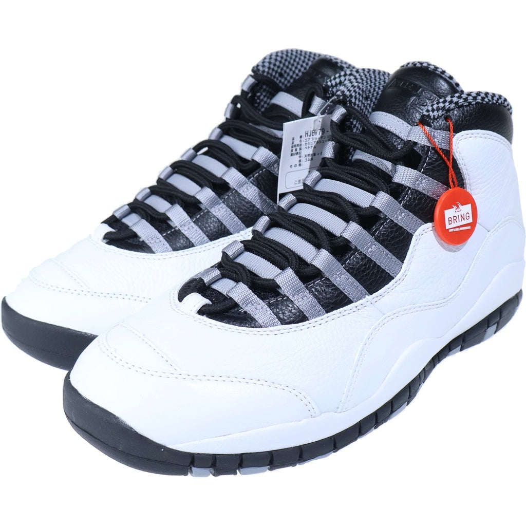 NIKE(ナイキ) AIR JORDAN 10 RETRO OG STEEL エアジョーダン10 レトロ スティール ハイカットスニーカー ホワイト/ブラック US10.5/28.5cm HJ6779-104