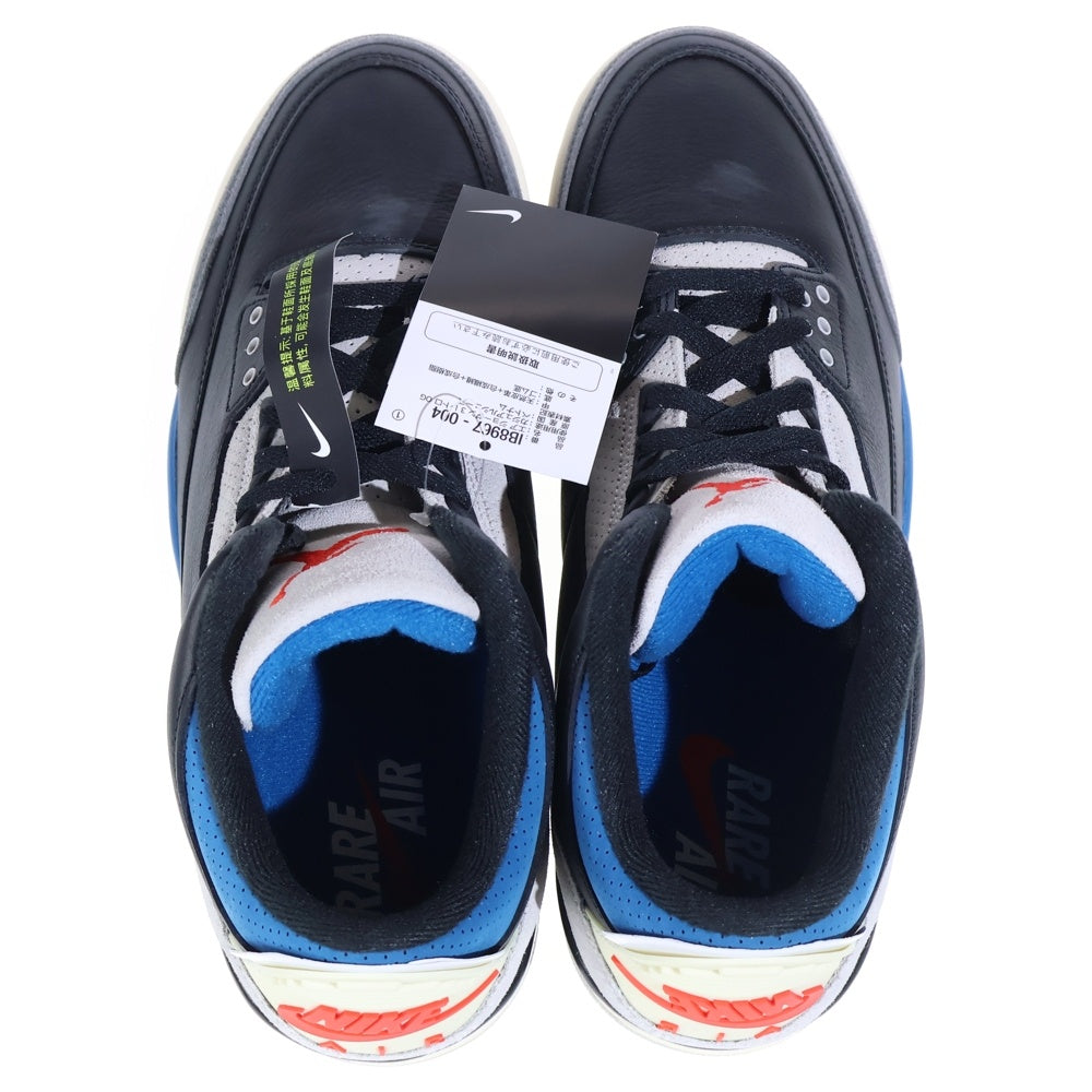 NIKE(ナイキ) AIR JORDAN 3 RETRO OG RARE AIR エアジョーダン3 レアエア ハイカットスニーカー ブラック/ブルー US10.5/28.5cm IB8967-004