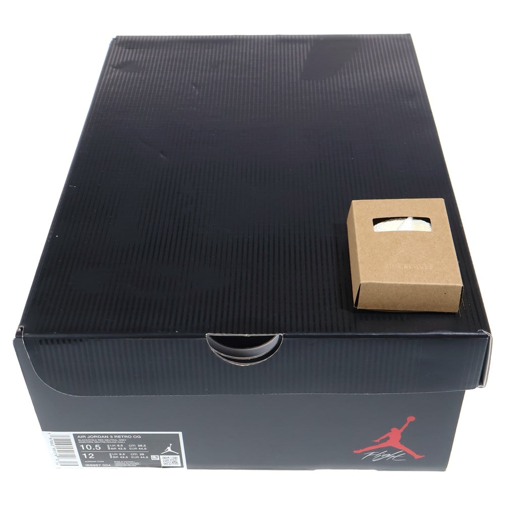 NIKE(ナイキ) AIR JORDAN 3 RETRO OG RARE AIR エアジョーダン3 レアエア ハイカットスニーカー ブラック/ブルー US10.5/28.5cm IB8967-004
