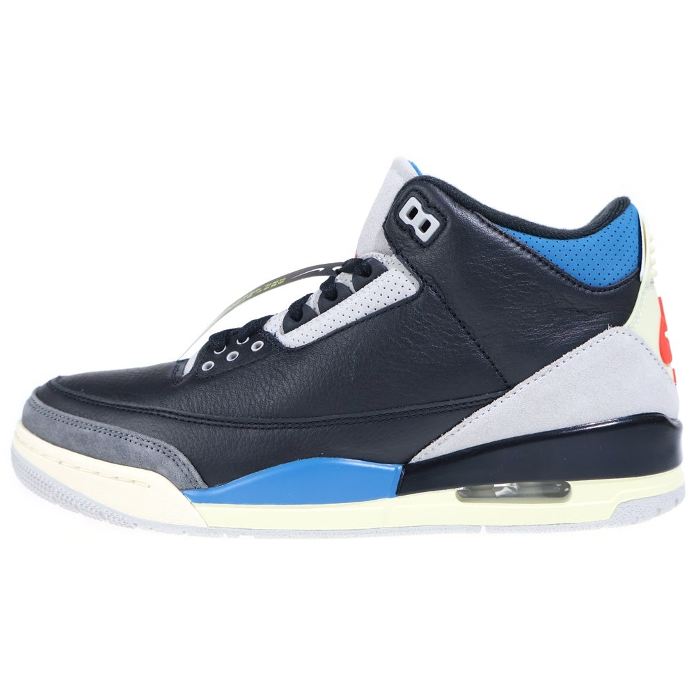 NIKE(ナイキ) AIR JORDAN 3 RETRO OG RARE AIR エアジョーダン3 レアエア ハイカットスニーカー ブラック/ブルー US10.5/28.5cm IB8967-004