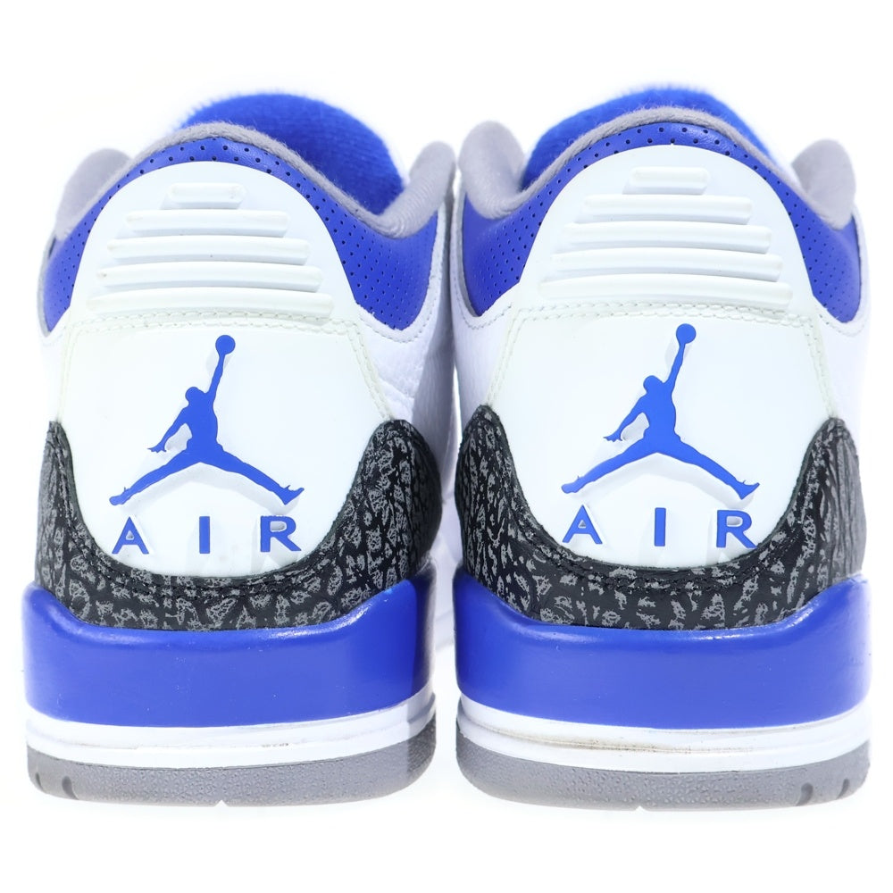 NIKE(ナイキ) AIR JORDAN 3 RETRO RACER BLUE エアジョーダン3 レトロ レーサーブルー ハイカットスニーカー ホワイト US10.5/28.5cm CT8532-145