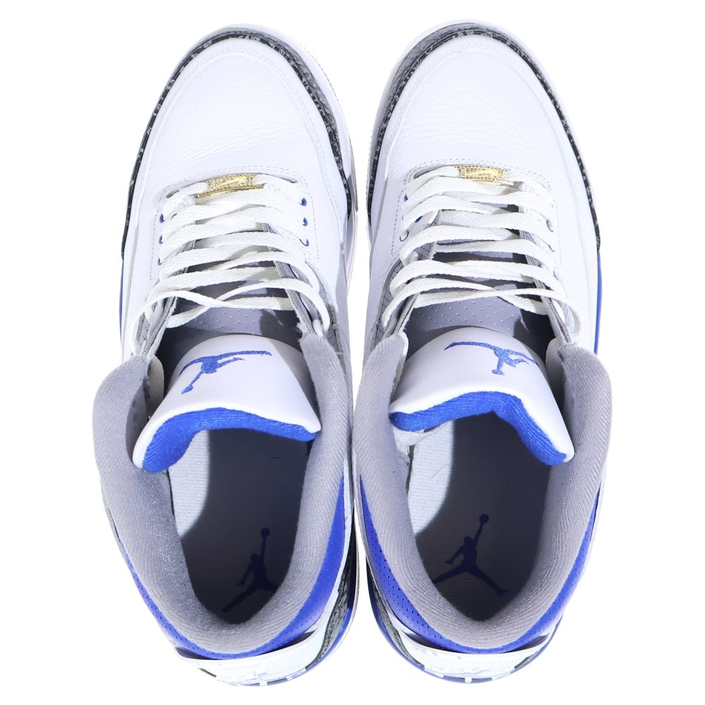 NIKE(ナイキ) AIR JORDAN 3 RETRO RACER BLUE エアジョーダン3 レトロ レーサーブルー ハイカットスニーカー ホワイト US10.5/28.5cm CT8532-145