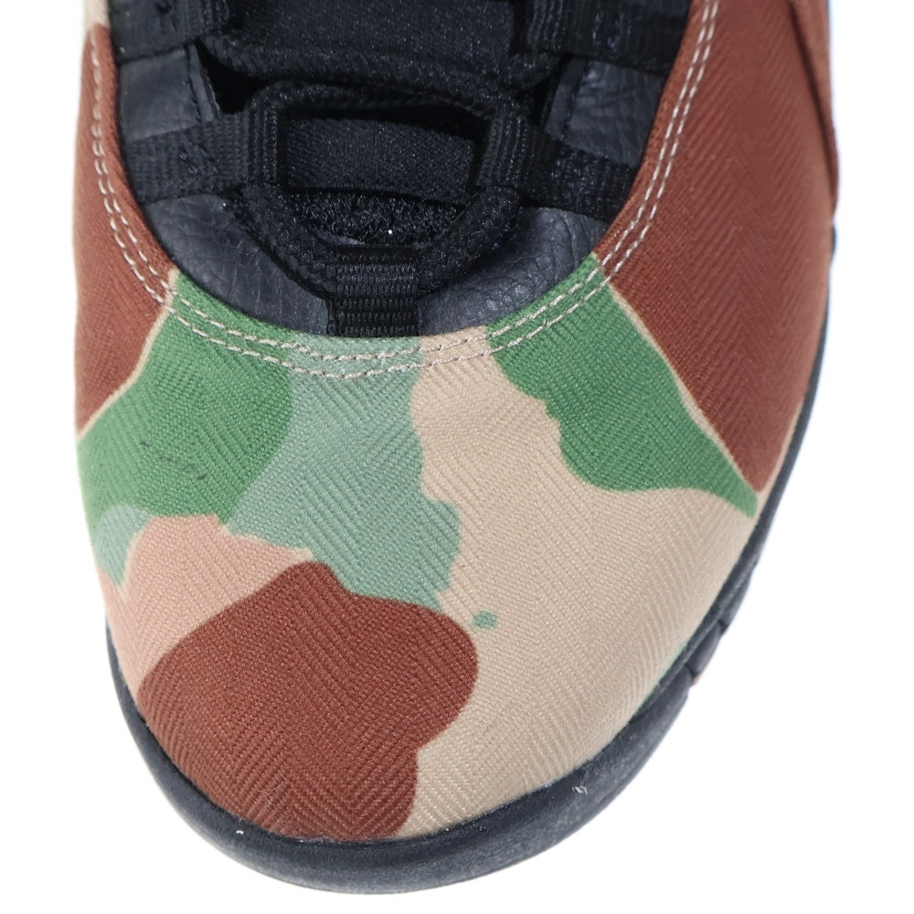 NIKE(ナイキ) AIR JORDAN 10 DUCK CAMO エアジョーダン10 ダックカモ ハイカットスニーカー グリーン/ブラウン/ブラック US10.5/28.5cm 310805-200