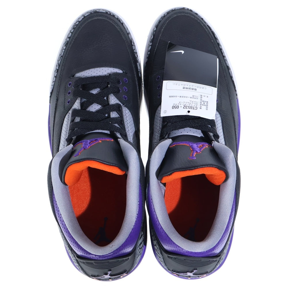 NIKE(ナイキ) AIR JORDAN 3 RETRO COURT PURPLE エアジョーダン3 コートパープル ハイカットスニーカー ブラック/パープル US11/29cm CT8532-050