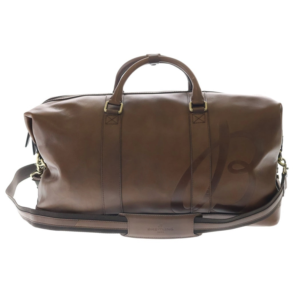 BREITLING(ブライトリング) WEEKENDER BAG ウィークエンダーバッグ カーフレザー 2Way ショルダー ボストンバッグ ブラウン
