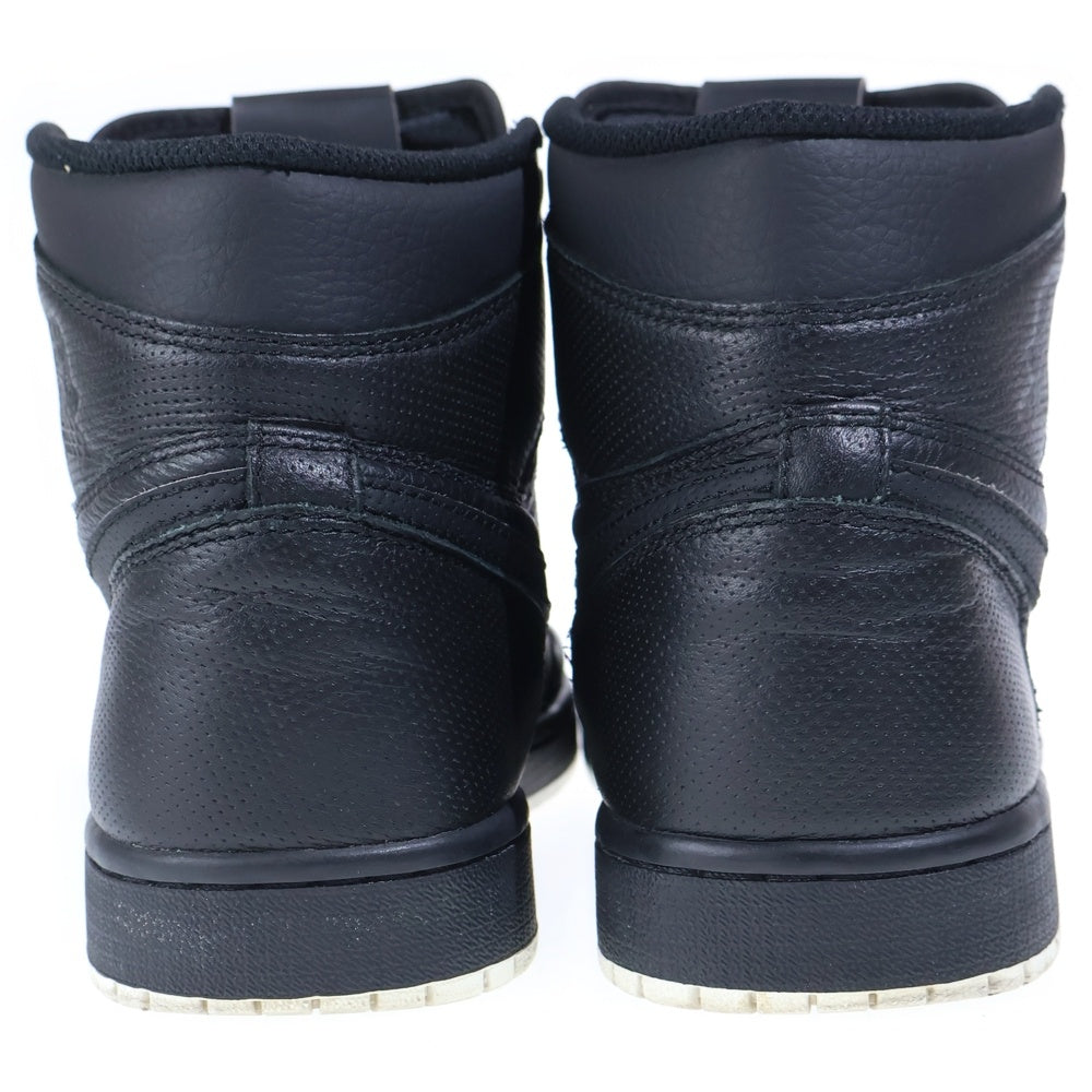 NIKE(ナイキ) 【鑑賞用 2016年製】 AIR JORDAN 1 RETRO HIGH BLACK PERFORATED エアジョーダン 1 ハイカットスニーカー ブラック US9/27cm 555088-002