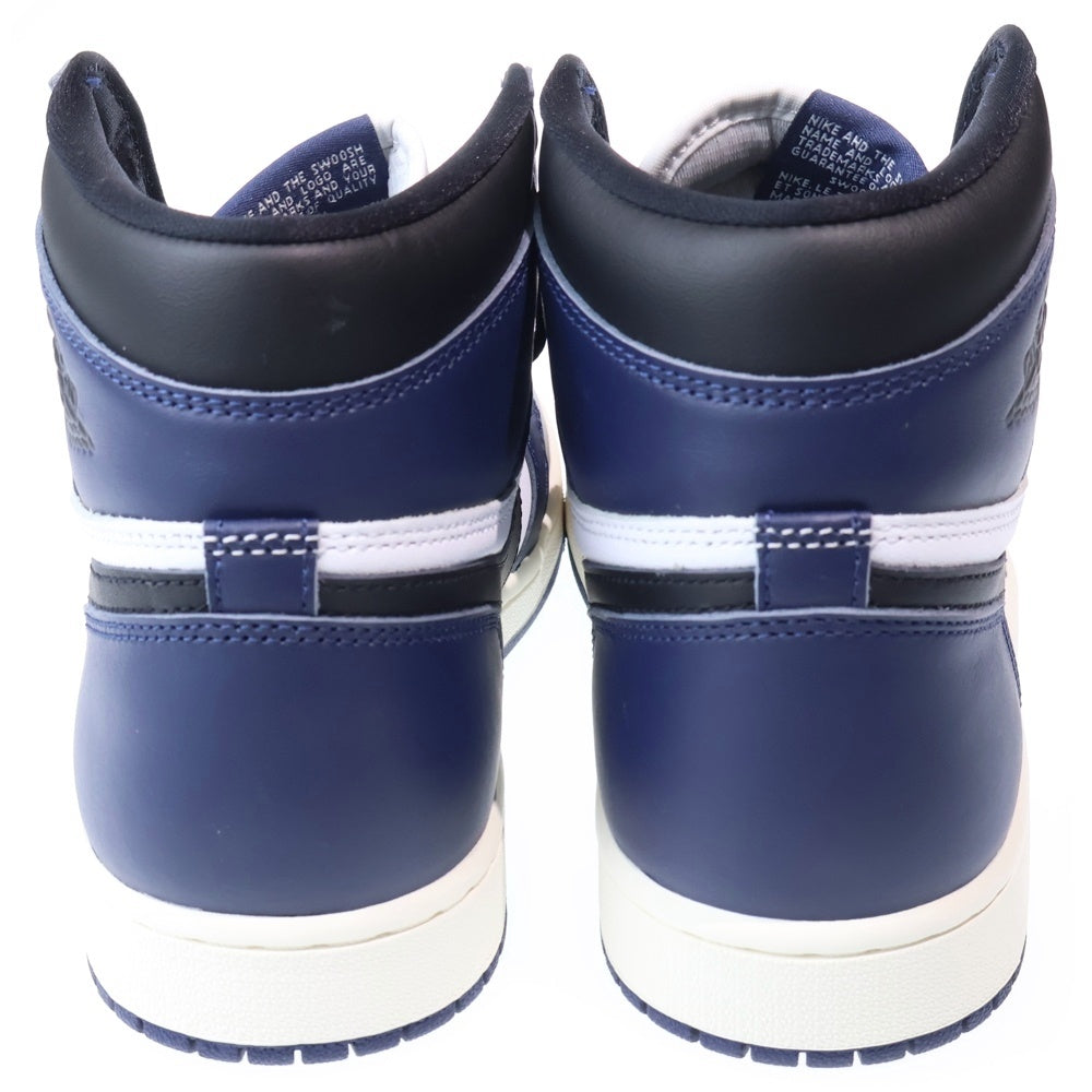 NIKE(ナイキ) AIR JORDAN 1 RETRO HIGH OG MIDNIGHT NAVY エアジョーダン1 レトロ ミッドナイト ハイカットスニーカー ネイビー/ホワイト US9/27cm DZ5485-401
