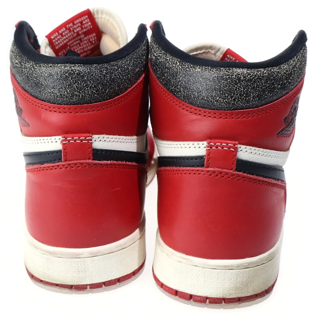 NIKE(ナイキ) AIR JORDAN 1 HIGH OG CHICAGO LOST & FOUND エアジョーダン1 ハイ ロスト アンド ファウンド ハイカットスニーカー レッド/ホワイト US9/27cm DZ5485-612