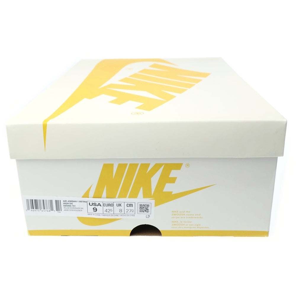 NIKE(ナイキ) AIR JORDAN 1 RETRO HIGH OG YELLOW OCHRE エアジョーダン レトロ オークル ハイカットスニーカー イエロー/ホワイト US9/27cm DZ5485-701