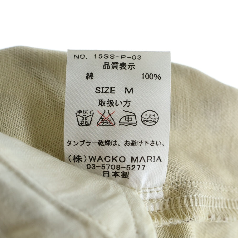 WACKO MARIA(ワコマリア) 15SS レオパード コットンショーツ ハーフパンツ イエロー 15SS-P-03