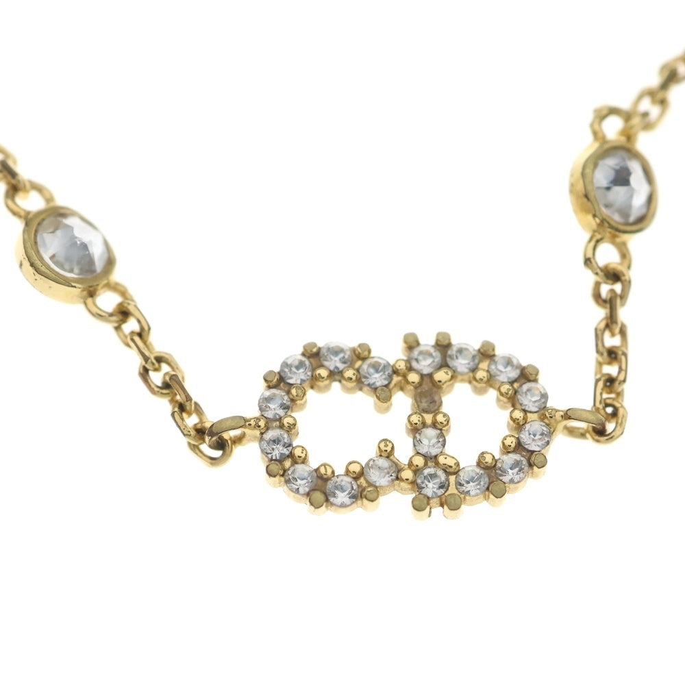 DIOR(ディオール) CLAIR D LUNE クレール ディー リュヌ ラインストーン チェーンブレスレット ゴールド GP レディース
