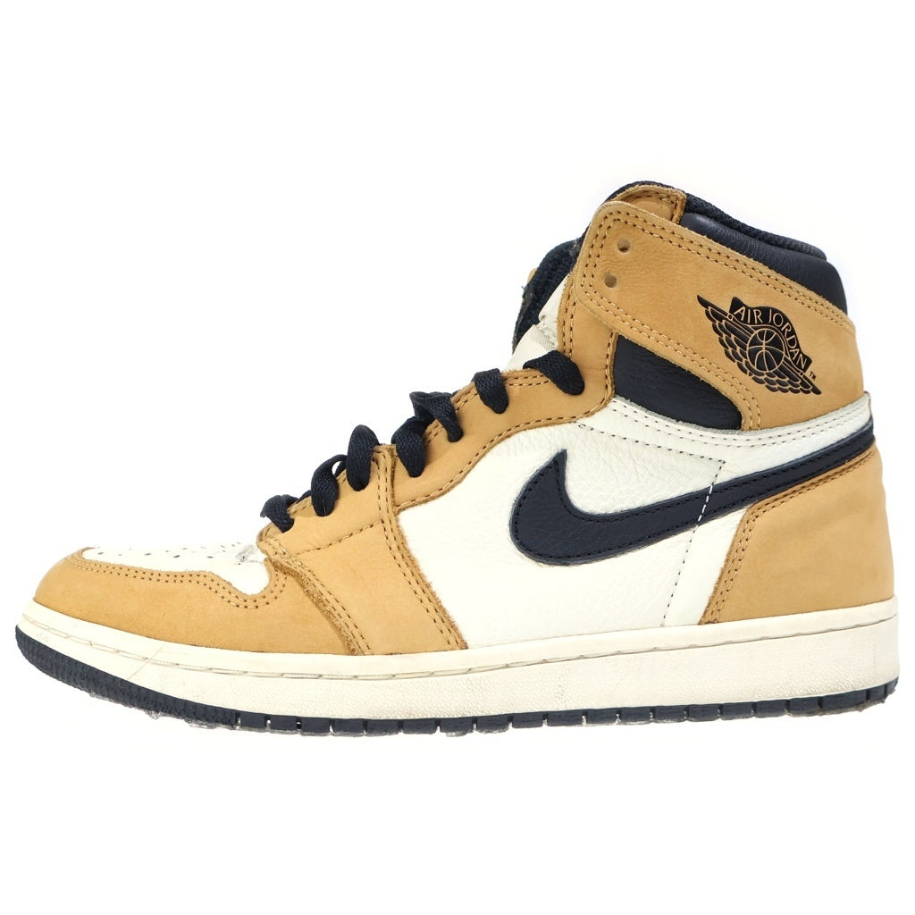 NIKE(ナイキ) AIR JORDAN 1 RETRO ROOKIE OF THE YEAR エアジョーダン1 ルーキーオブザイヤー ハイカットスニーカー ブラウン/ホワイト US8.5/26.5cm 555088-700