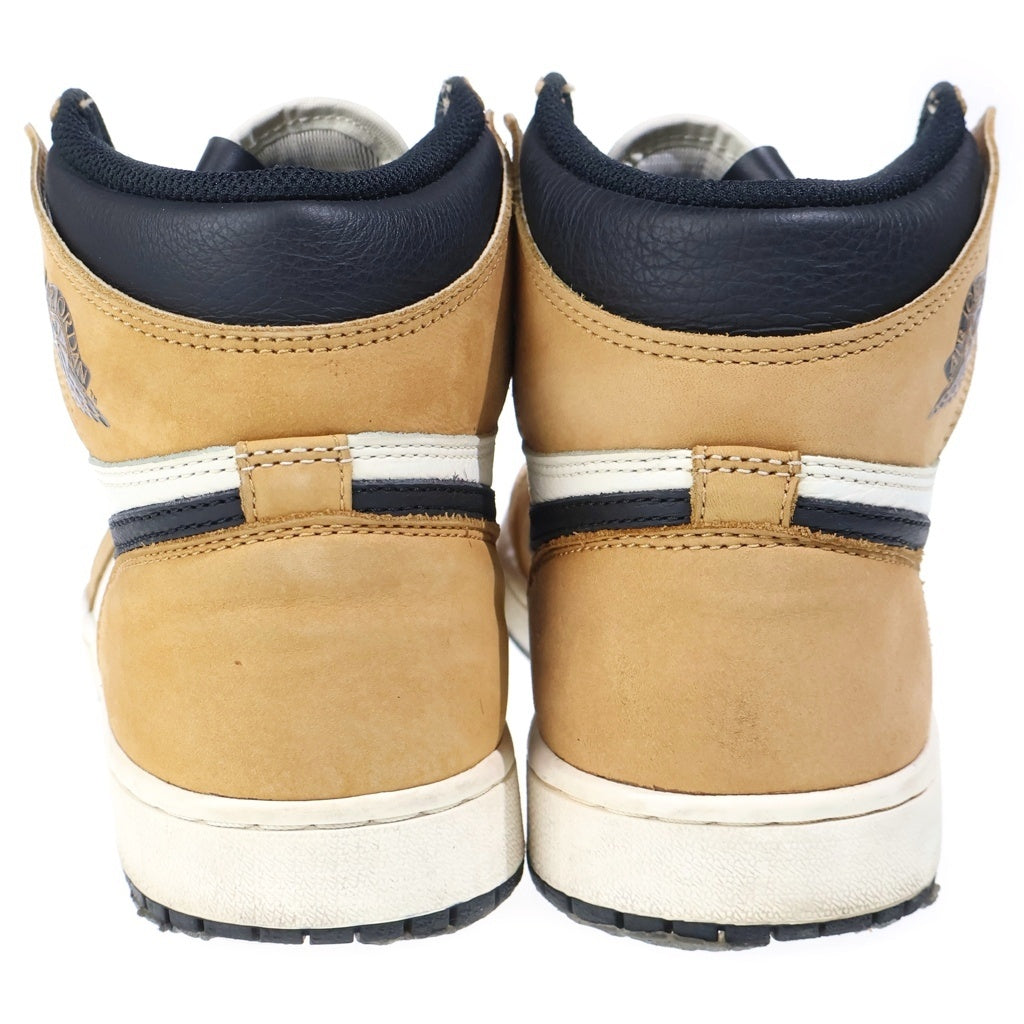 NIKE(ナイキ) AIR JORDAN 1 RETRO ROOKIE OF THE YEAR エアジョーダン1 ルーキーオブザイヤー ハイカットスニーカー ブラウン/ホワイト US8.5/26.5cm 555088-700