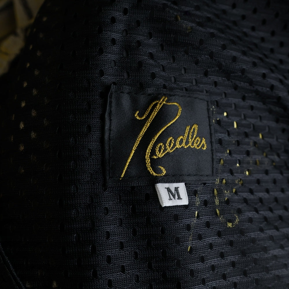 Needles(ニードルス) TRACK PANT POLY JQ ポリ ストライプ トラックパンツ グレー/イエロー MR283