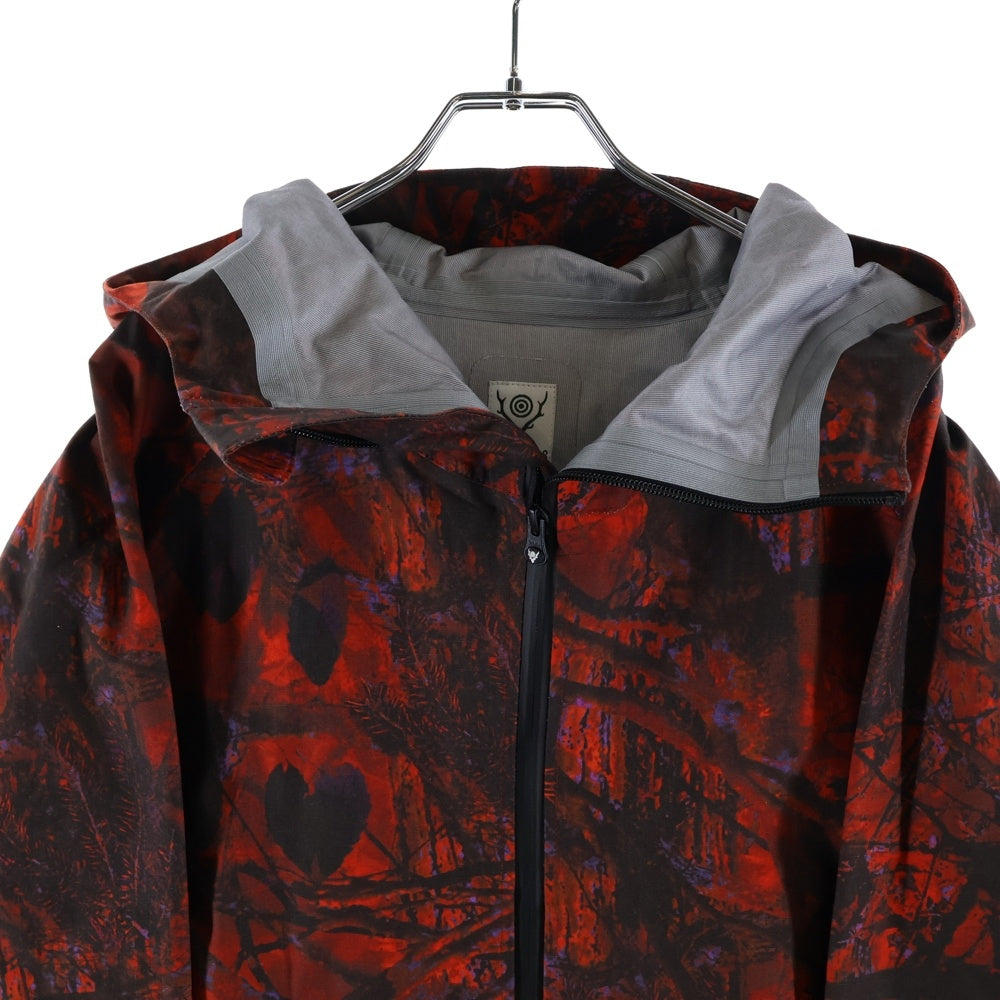 SOUTH2 WEST8(サウス2ウエスト8) WEATHER EFFECT JACKET COTTON RIPSTOP コットン リップストップ ウェザー エフェクト フーデッドナイロンジャケット レッド MR684