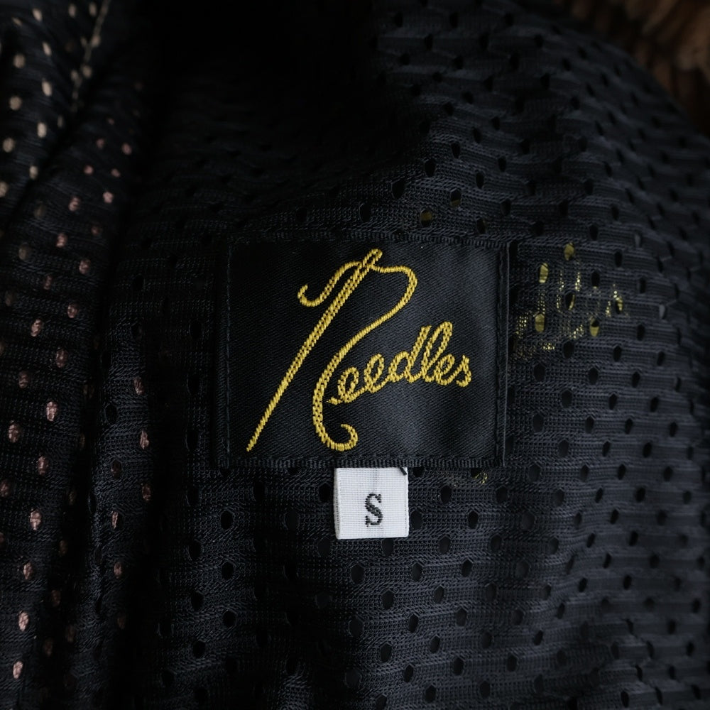 Needles(ニードルス) 23SS NARROW TRACK PANTS ロゴ刺繍 ナロー ベロア トラックパンツ ブラウン MR293