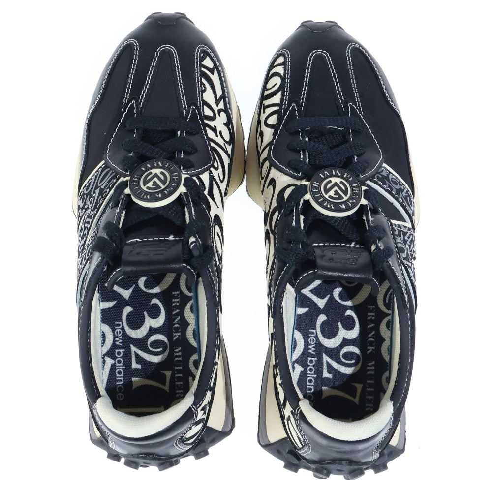 New Balance(ニューバランス) ×FRANK MULLER フランクミュラー レザー レースアップ ローカットスニーカー ブラック US9.5/27.5cm MS327FMD