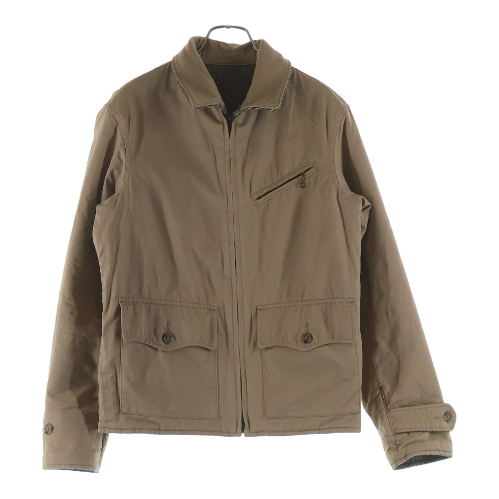 POLO RALPH LAUREN(ポロラルフローレン) リバーシブル ヘリンボーン柄 ウールジャケット ジップアップブルゾン ベージュ/ブラウン MNBLOTWM5C00082
