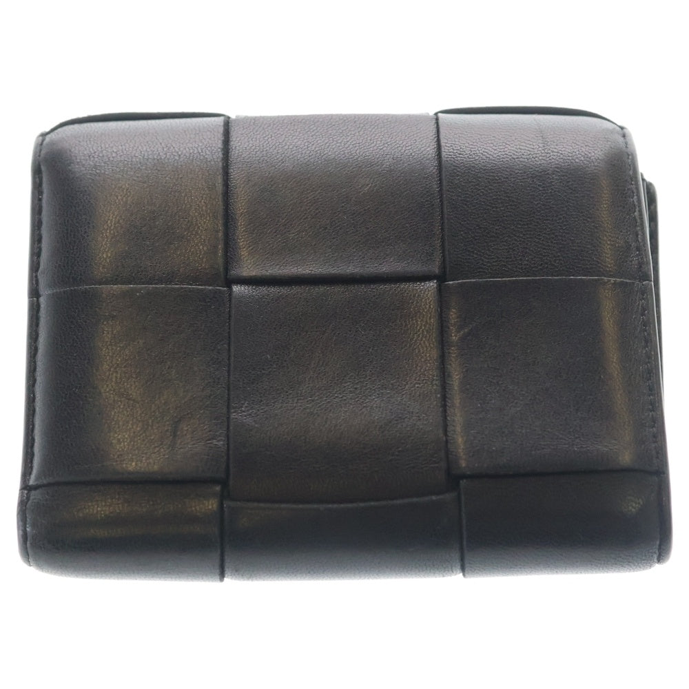 BOTTEGA VENETA(ボッテガヴェネタ) カセット マキシイントレチャート レザーウォレット 三つ折り財布 ブラック 651372