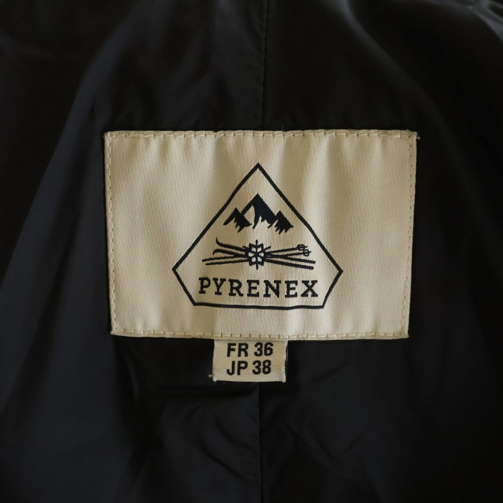 PYRENEX(ピレネックス) GRENOBLE FUR グレノーブル ファーフーデッド ダウンコート ジャケット ブラック レディース W19P1 CFJPN1800062