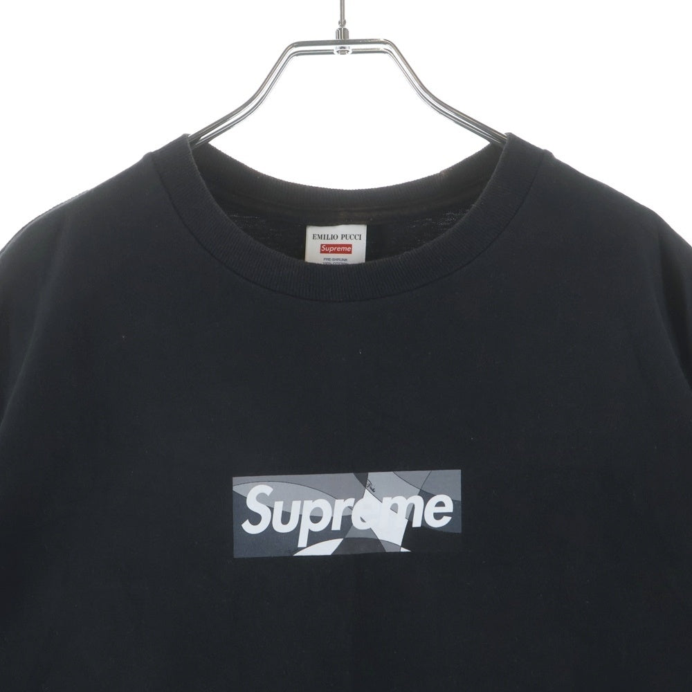 SUPREME(シュプリーム) 21SS ×Emilio Pucci Box Logo Tee エミリオ プッチ ボックスロゴ クルーネック半袖Tシャツ カットソー ブラック