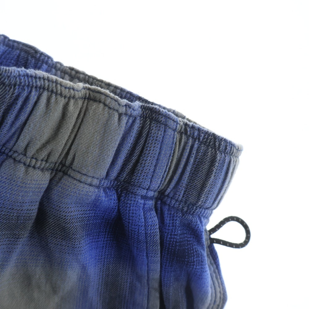 bal(バル) PLAID WIDE MOUNTAIN PANT チェックワイドマウンテンパンツ ブルー