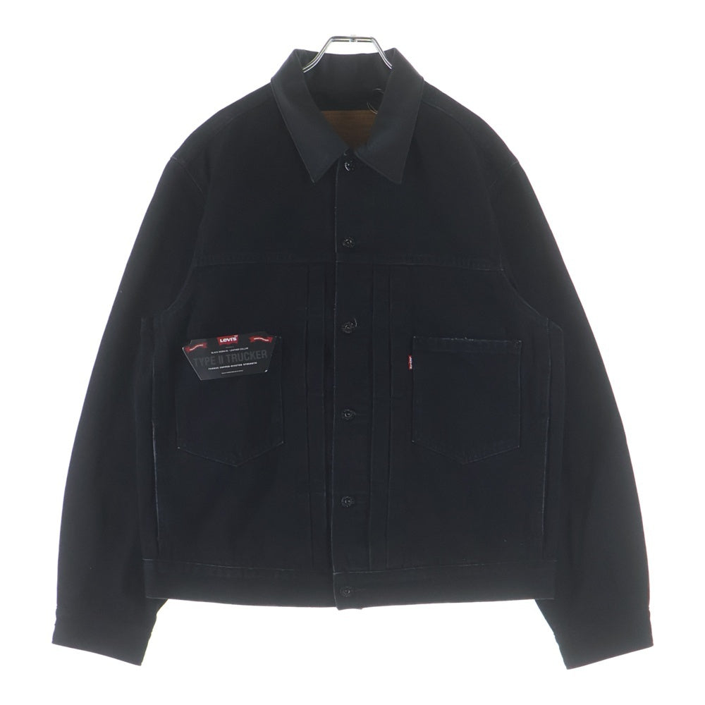Levi's premium(リーバイスプレミアム) EDIFICE別注 2nd Type トラッカージャケット レザー切り替え ブラック