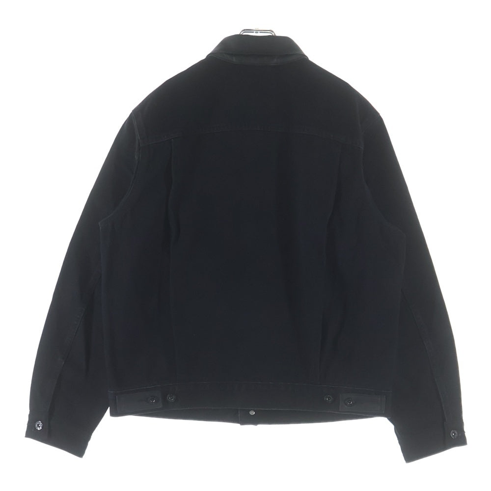 Levi's premium(リーバイスプレミアム) EDIFICE別注 2nd Type トラッカージャケット レザー切り替え ブラック