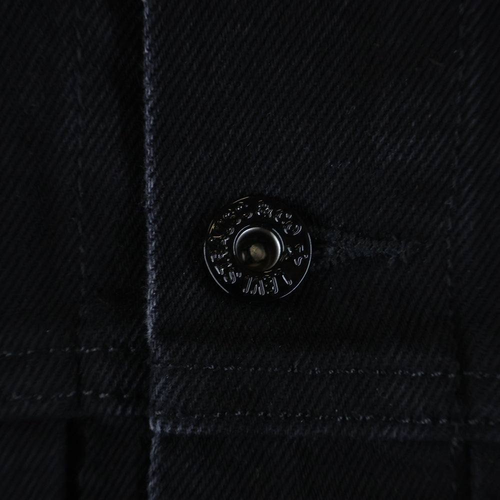 Levi's premium(リーバイスプレミアム) EDIFICE別注 2nd Type トラッカージャケット レザー切り替え ブラック