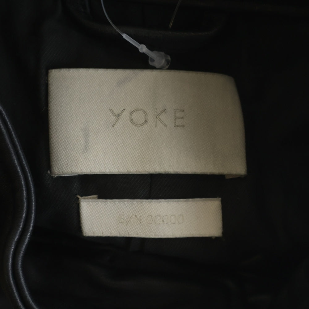 YOKE(ヨーク) Leather Stand Collar Blouson レザースタンドカラーブルゾン ジャケット ブラック