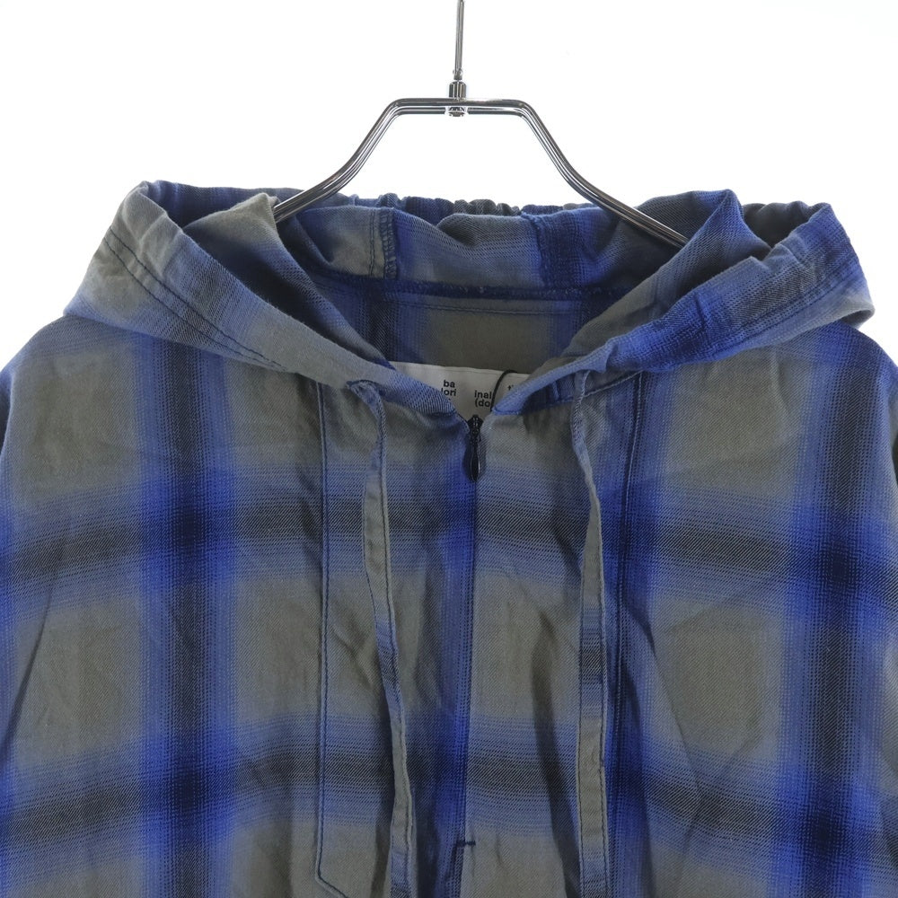 bal(バル) PULLOVER MEXICAN HOODED SHIRT プルオーバー メキシカンフーデッドシャツ ブルー
