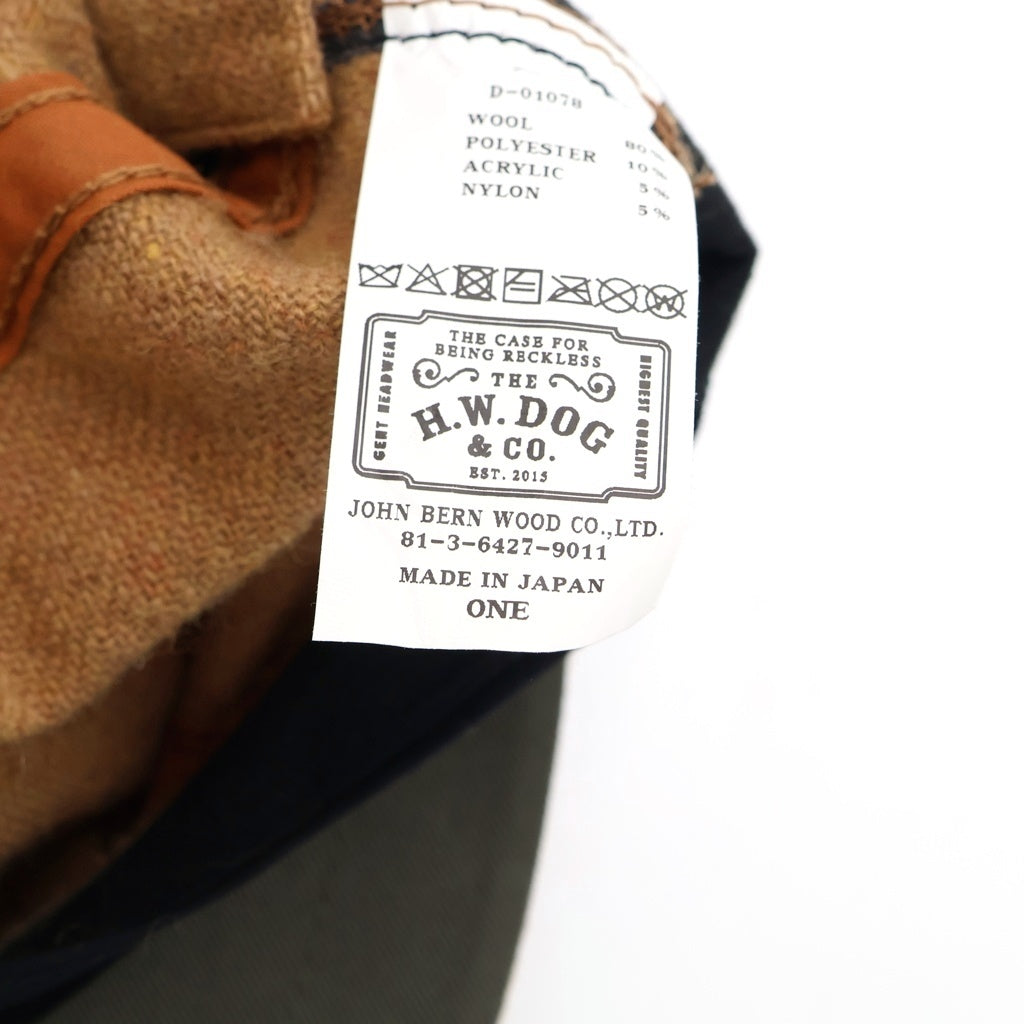 THE H.W.DOG&CO(ドッグアンドコー) WASHED HUNTING ウォッシュドハンチング キャップ ベージュ D-01078