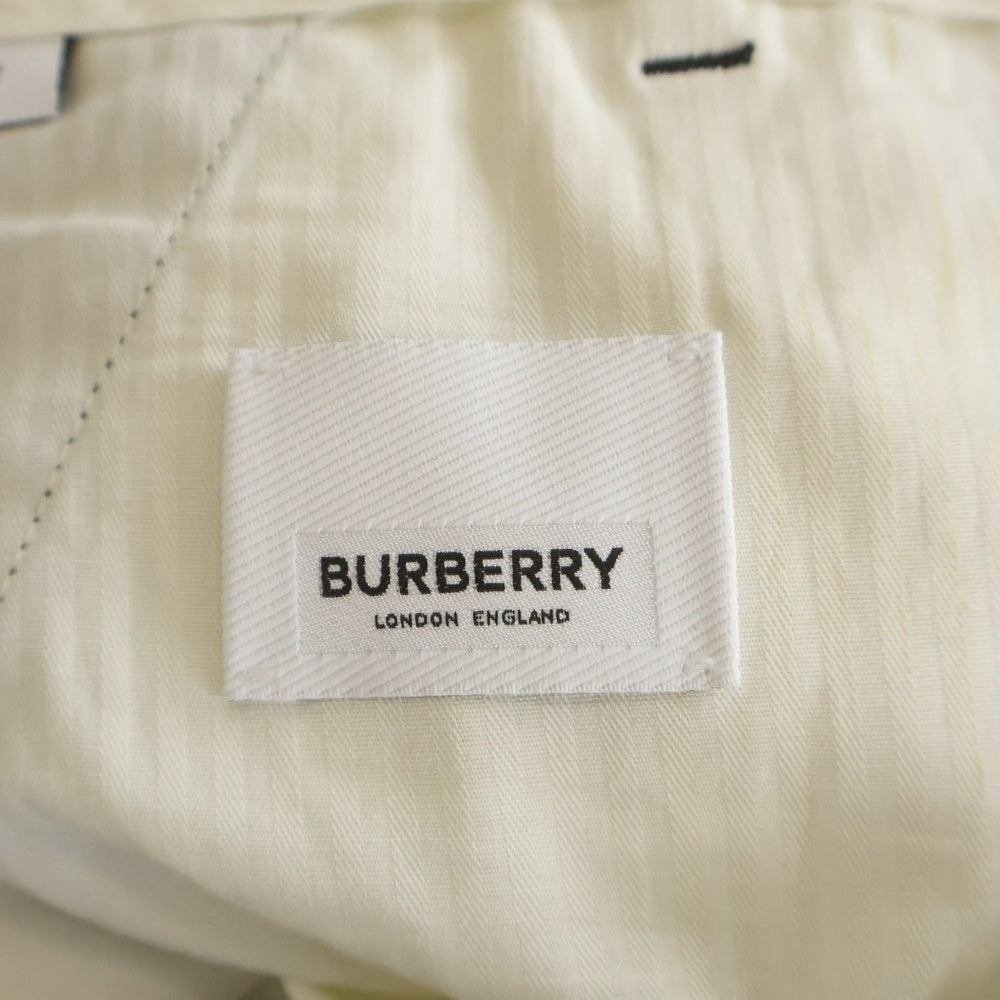 BURBERRY(バーバリー) コットン センタープレス サイドライン ストレートパンツ ブラック 8011939