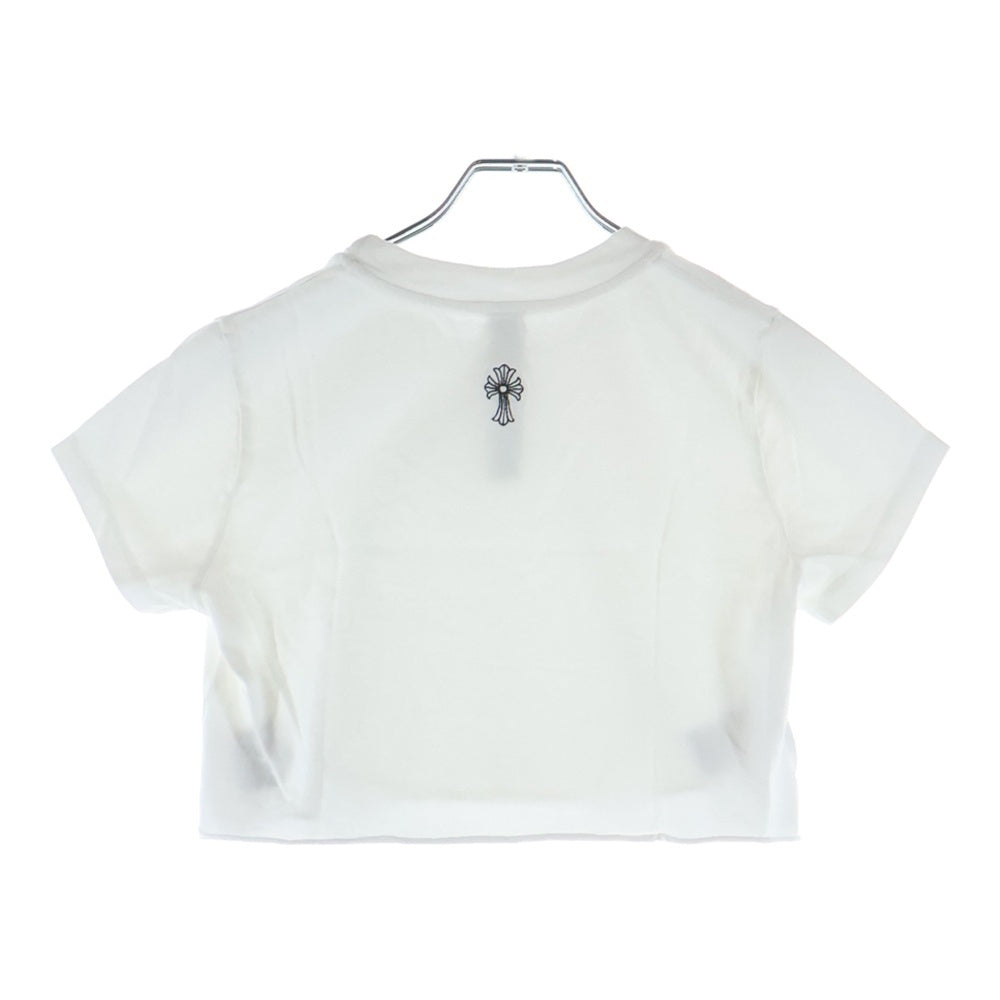 CHROME HEARTS(クロムハーツ) Y NOT ワイノット クロップド 半袖Tシャツ ロゴエンブロイダリーカットソー レディース ホワイト