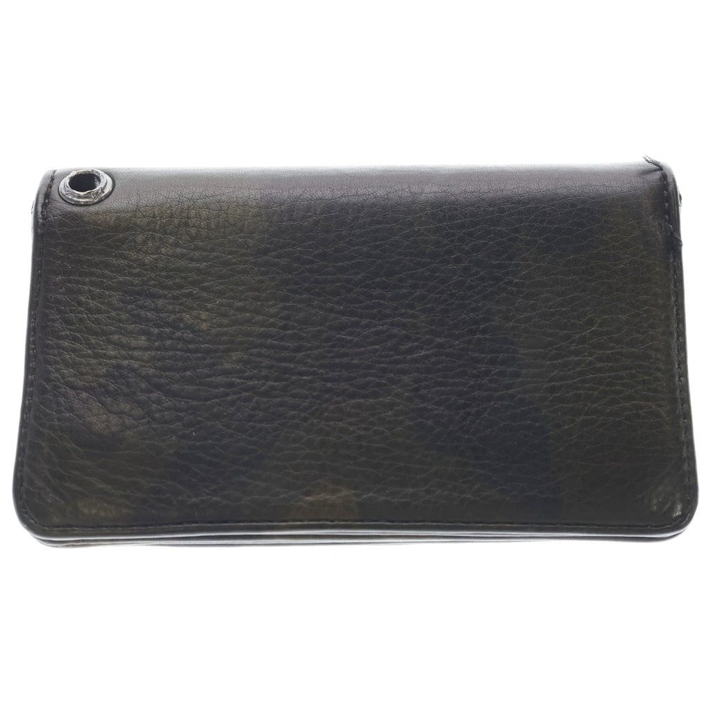 CHROME HEARTS(クロムハーツ) 1ZIP 1ジップ クロスボールボタン レザーウォレット カモフラ 財布 カーキ